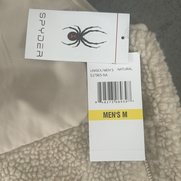 NEW Unisex Spyder Sherpa Vest in Natural Color - Picture 3 of 8